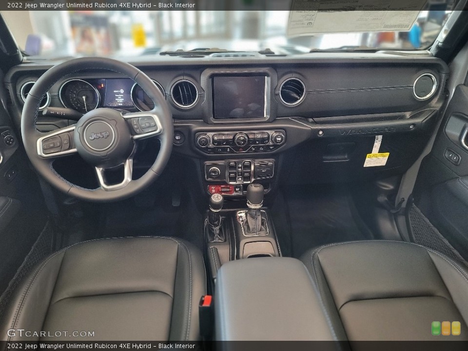 Black Interior Dashboard for the 2022 Jeep Wrangler Unlimited Rubicon 4XE Hybrid #144725602