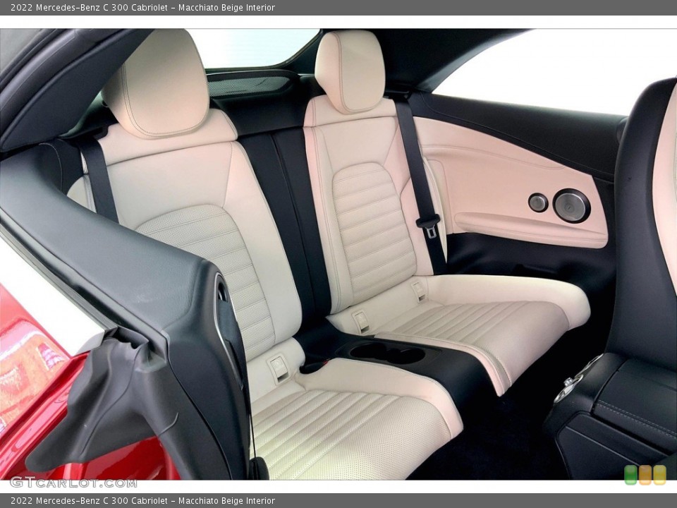 Macchiato Beige Interior Rear Seat for the 2022 Mercedes-Benz C 300 Cabriolet #144728002
