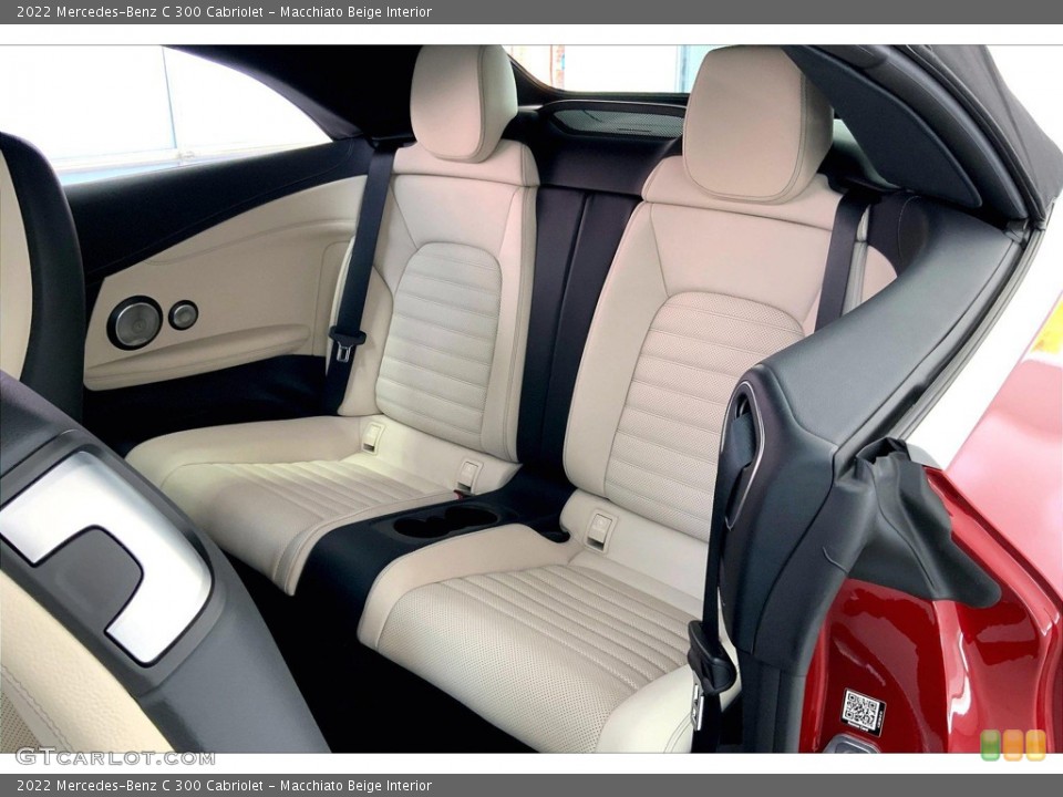 Macchiato Beige Interior Rear Seat for the 2022 Mercedes-Benz C 300 Cabriolet #144728008