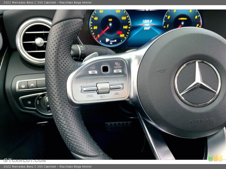 Macchiato Beige Interior Steering Wheel for the 2022 Mercedes-Benz C 300 Cabriolet #144728014