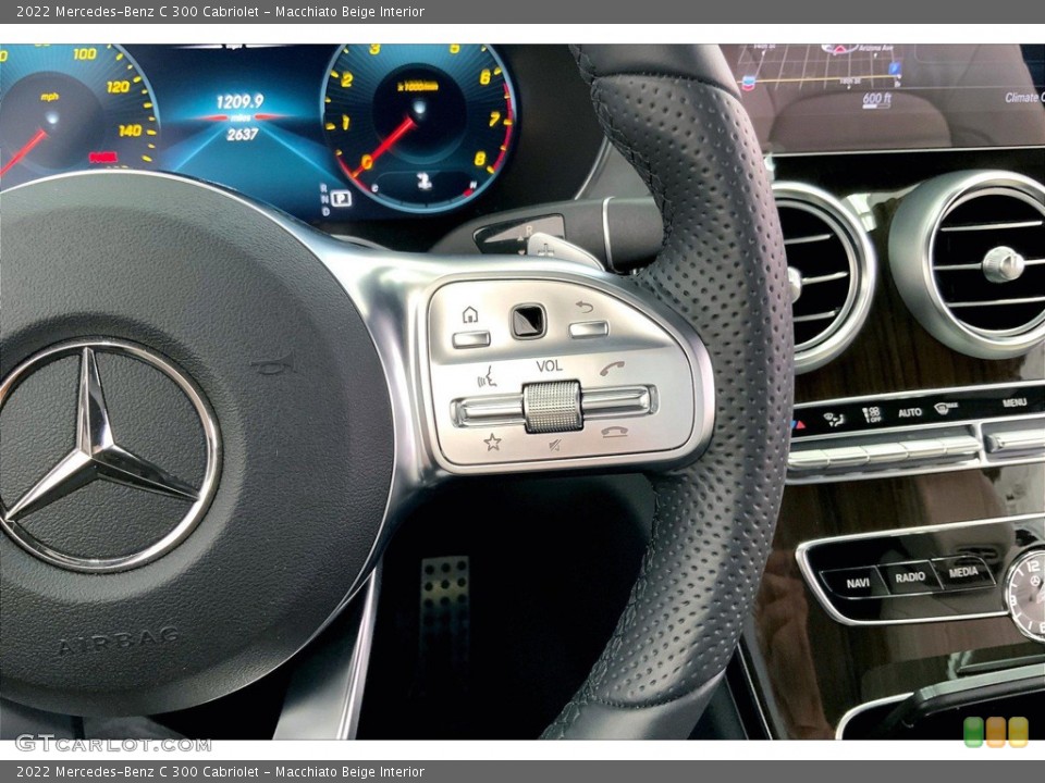 Macchiato Beige Interior Steering Wheel for the 2022 Mercedes-Benz C 300 Cabriolet #144728023