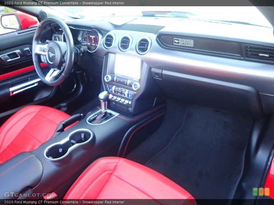 Showstopper Red Interior Dashboard for the 2020 Ford Mustang GT Premium Convertible #144733036