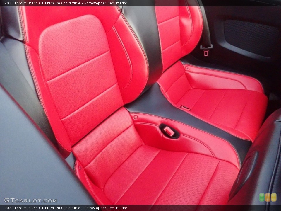 Showstopper Red Interior Rear Seat for the 2020 Ford Mustang GT Premium Convertible #144733057