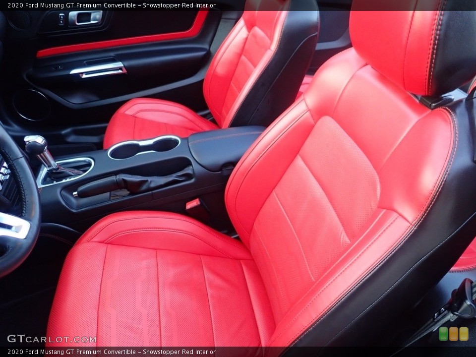 Showstopper Red Interior Front Seat for the 2020 Ford Mustang GT Premium Convertible #144733219
