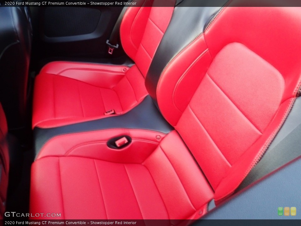 Showstopper Red Interior Rear Seat for the 2020 Ford Mustang GT Premium Convertible #144733231
