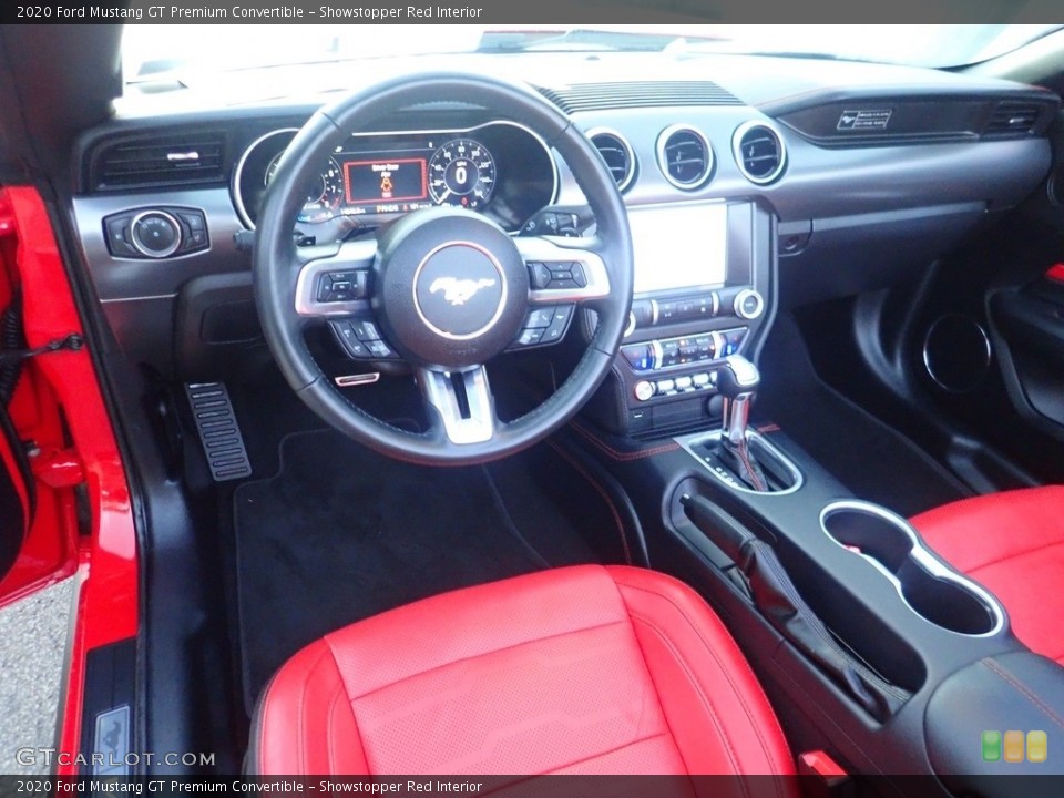 Showstopper Red Interior Front Seat for the 2020 Ford Mustang GT Premium Convertible #144733252