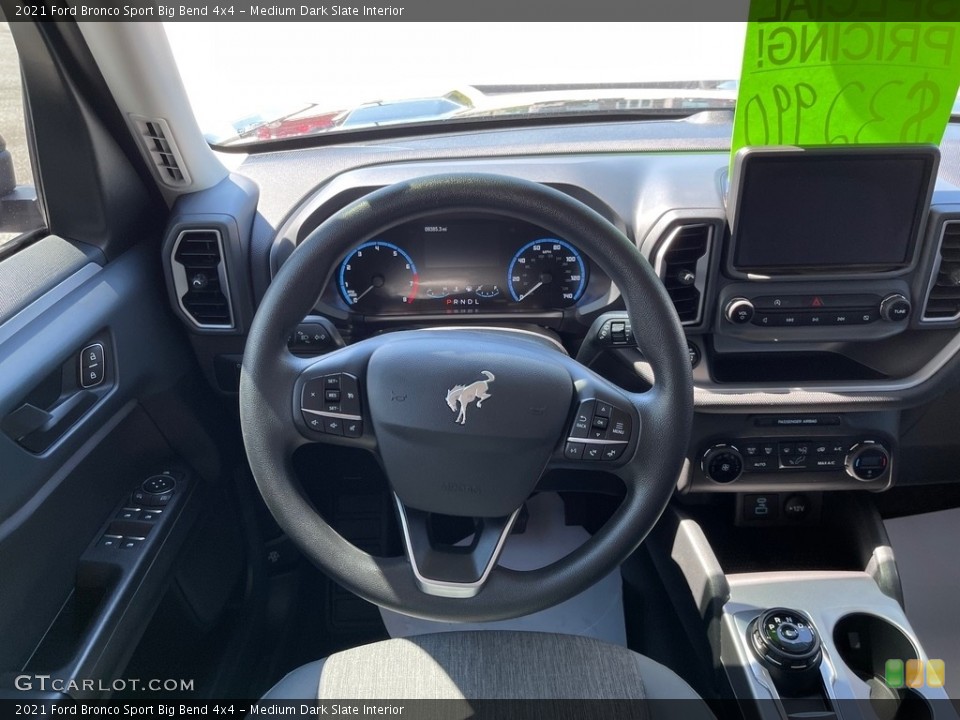Medium Dark Slate Interior Steering Wheel for the 2021 Ford Bronco Sport Big Bend 4x4 #144733282