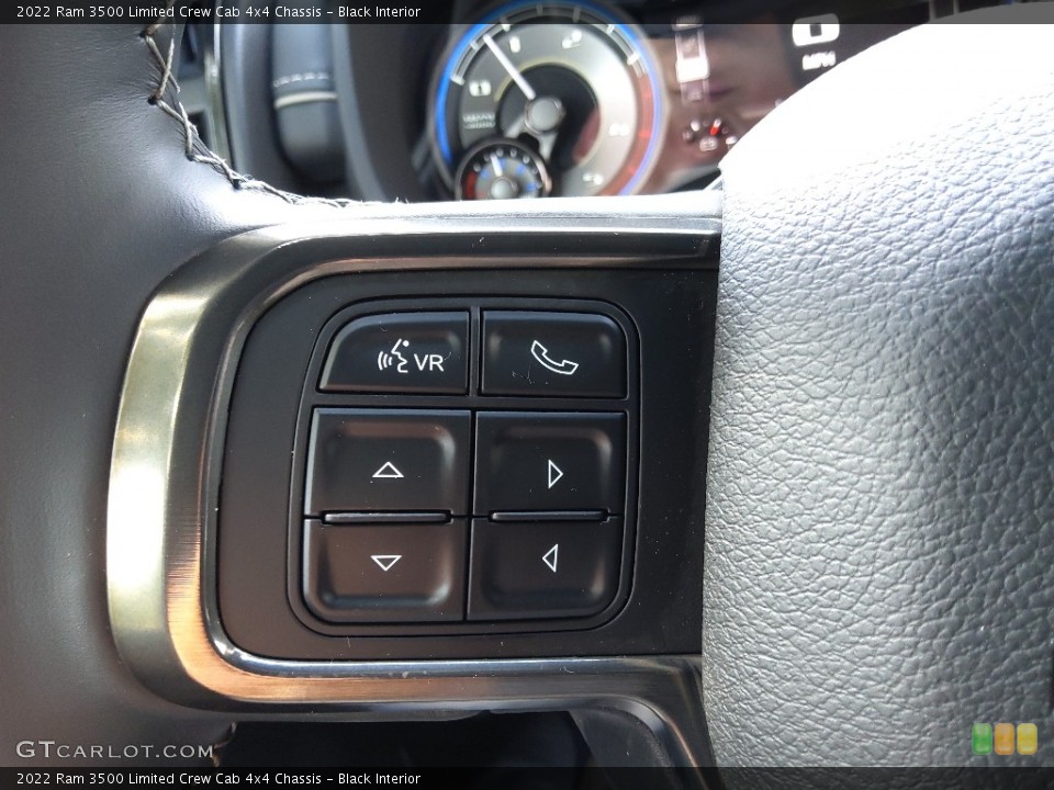Black Interior Steering Wheel for the 2022 Ram 3500 Limited Crew Cab 4x4 Chassis #144734410