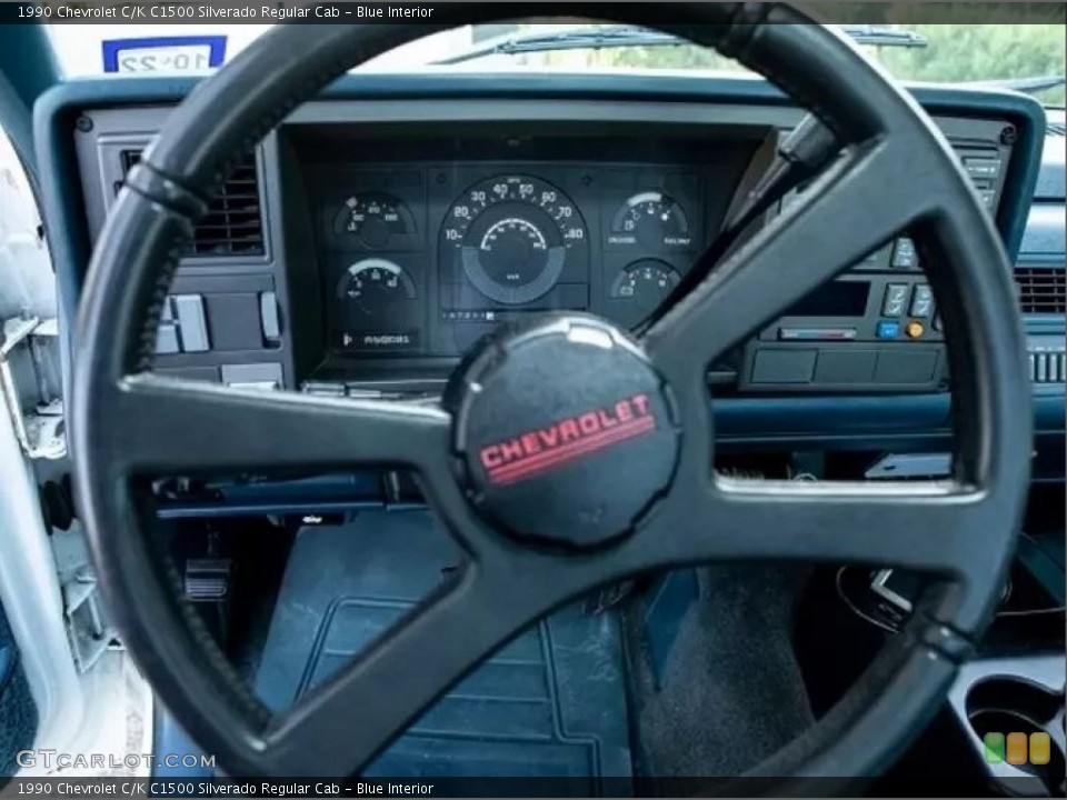 Blue Interior Steering Wheel for the 1990 Chevrolet C/K C1500 Silverado Regular Cab #144735055