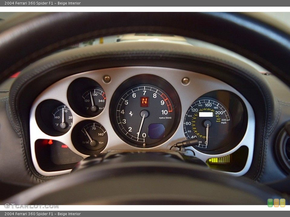 Beige Interior Gauges for the 2004 Ferrari 360 Spider F1 #144737195