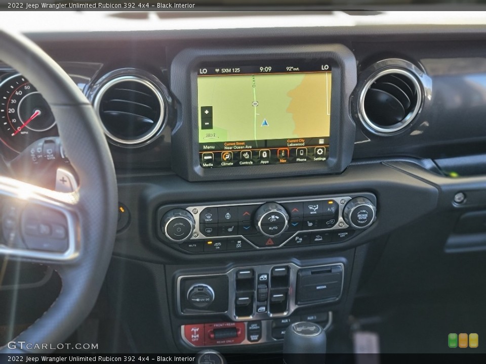 Black Interior Controls for the 2022 Jeep Wrangler Unlimited Rubicon 392 4x4 #144738677