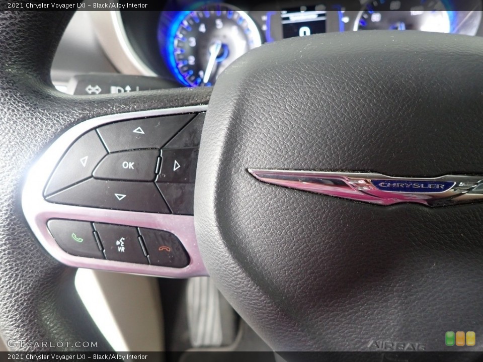 Black/Alloy Interior Steering Wheel for the 2021 Chrysler Voyager LXI #144739970