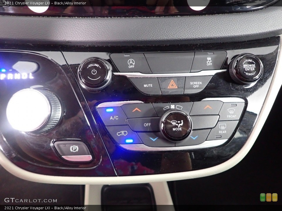 Black/Alloy Interior Controls for the 2021 Chrysler Voyager LXI #144740021