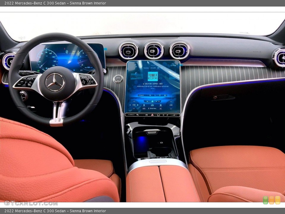 Sienna Brown Interior Dashboard for the 2022 Mercedes-Benz C 300 Sedan #144740270