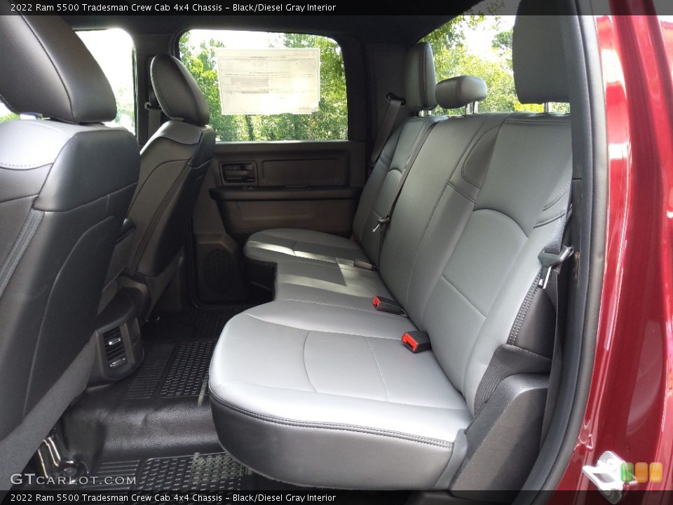 Black/Diesel Gray Interior Rear Seat for the 2022 Ram 5500 Tradesman Crew Cab 4x4 Chassis #144742870