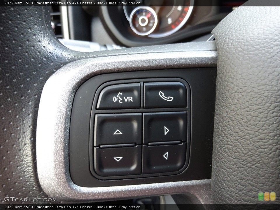 Black/Diesel Gray Interior Steering Wheel for the 2022 Ram 5500 Tradesman Crew Cab 4x4 Chassis #144742921