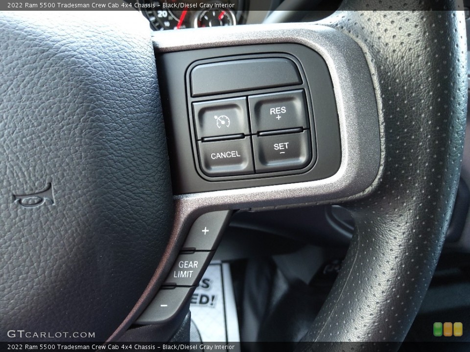 Black/Diesel Gray Interior Steering Wheel for the 2022 Ram 5500 Tradesman Crew Cab 4x4 Chassis #144742933