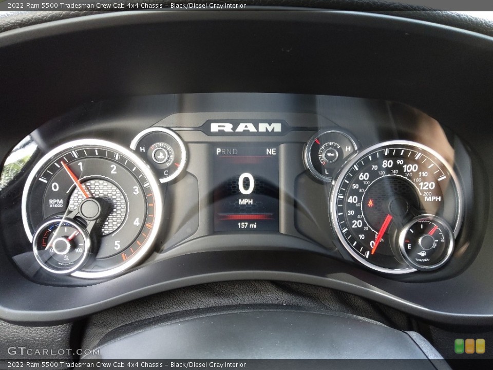 Black/Diesel Gray Interior Gauges for the 2022 Ram 5500 Tradesman Crew Cab 4x4 Chassis #144742942