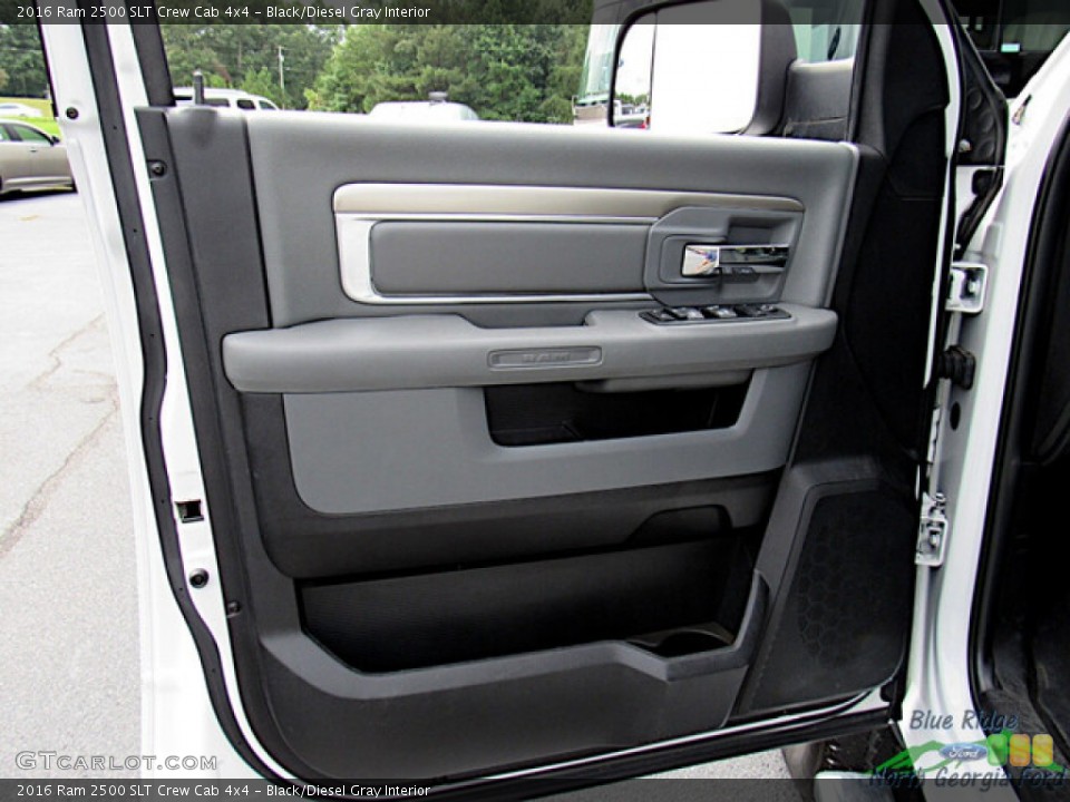Black/Diesel Gray Interior Door Panel for the 2016 Ram 2500 SLT Crew Cab 4x4 #144743817