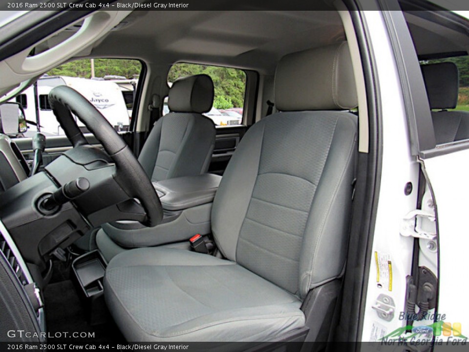 Black/Diesel Gray Interior Front Seat for the 2016 Ram 2500 SLT Crew Cab 4x4 #144743840