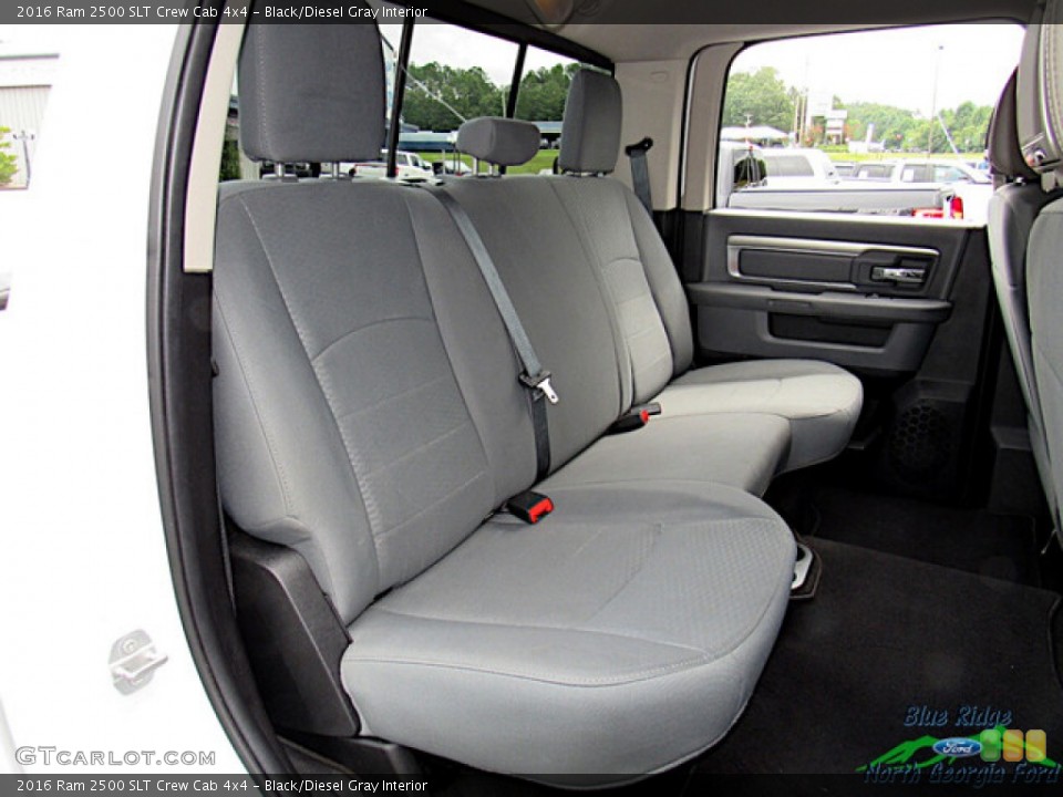 Black/Diesel Gray Interior Rear Seat for the 2016 Ram 2500 SLT Crew Cab 4x4 #144743883