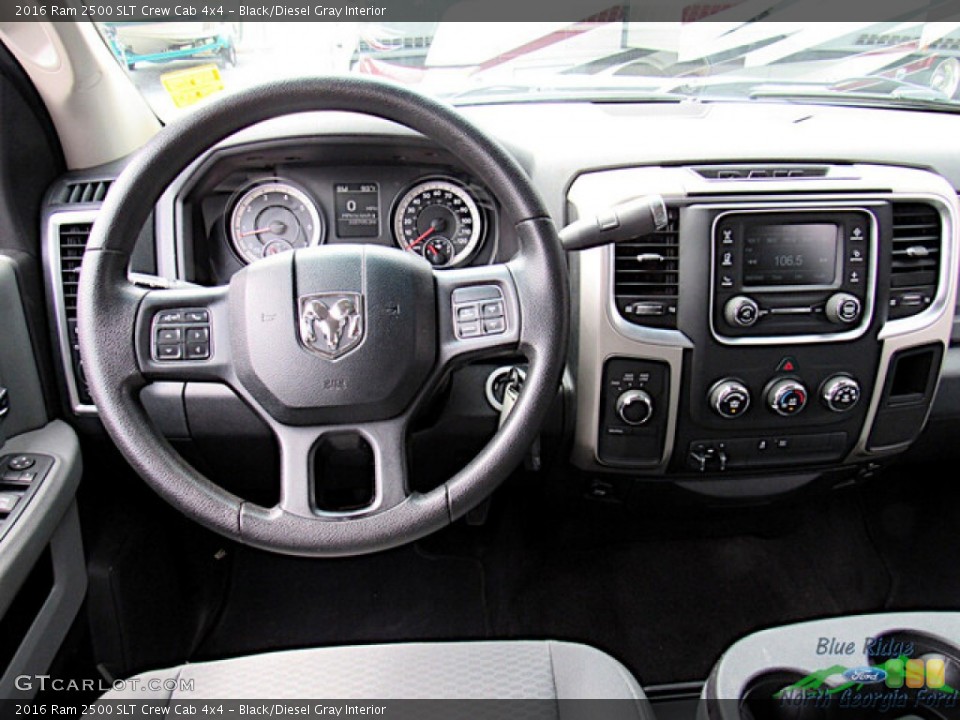 Black/Diesel Gray Interior Dashboard for the 2016 Ram 2500 SLT Crew Cab 4x4 #144743943