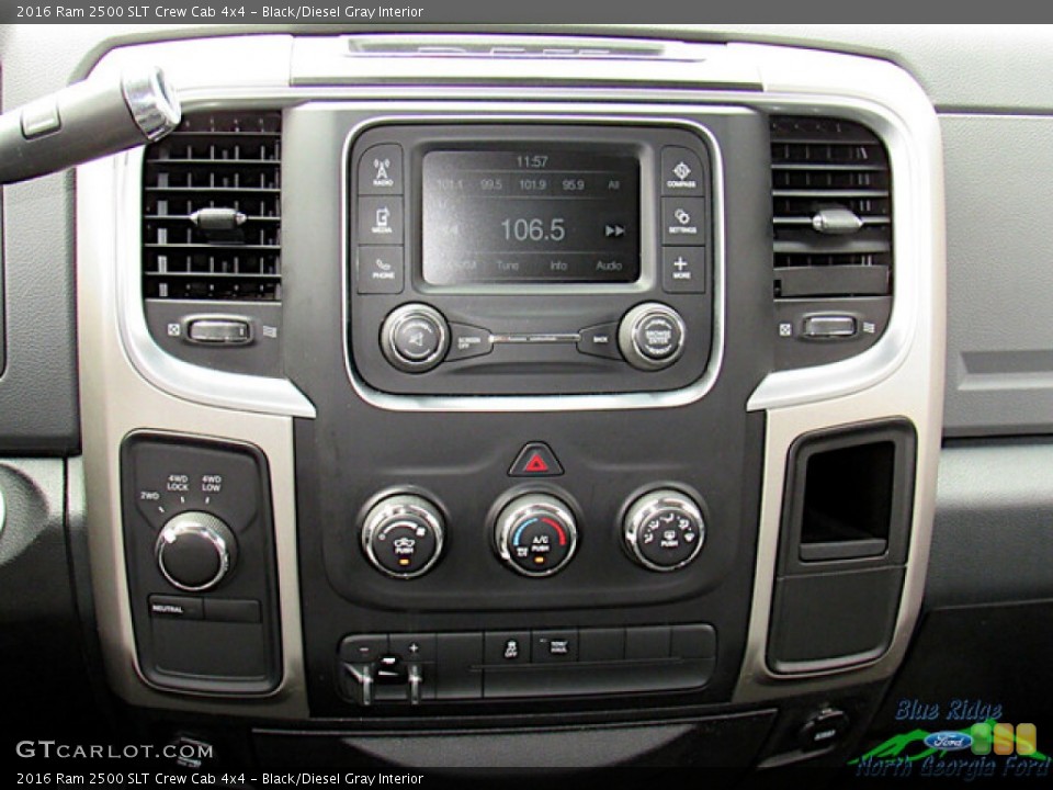 Black/Diesel Gray Interior Controls for the 2016 Ram 2500 SLT Crew Cab 4x4 #144744003