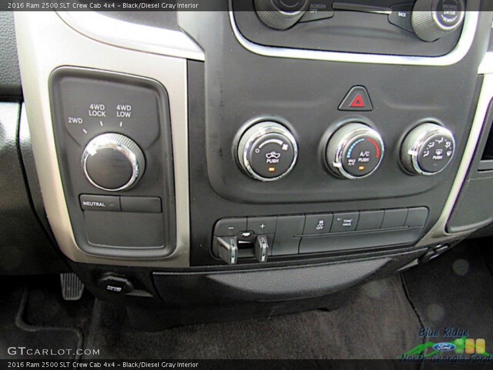 Black/Diesel Gray Interior Controls for the 2016 Ram 2500 SLT Crew Cab 4x4 #144744051