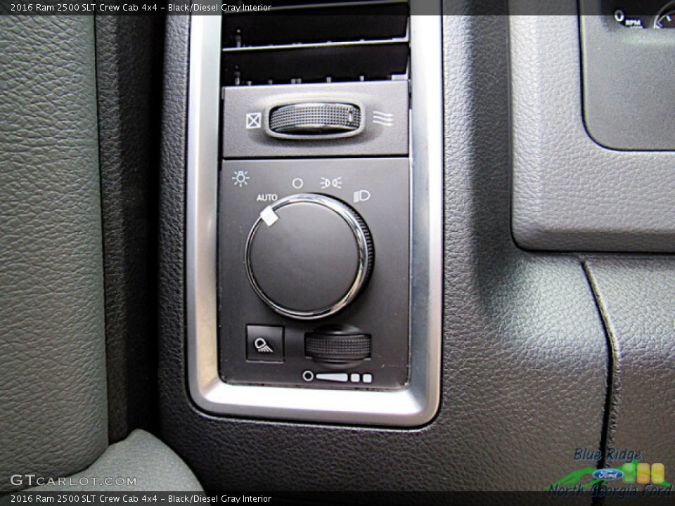 Black/Diesel Gray Interior Controls for the 2016 Ram 2500 SLT Crew Cab 4x4 #144744069