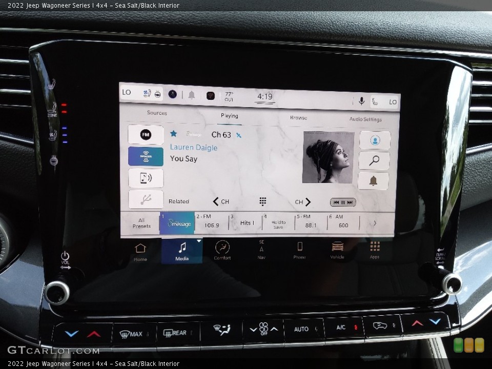 Sea Salt/Black Interior Audio System for the 2022 Jeep Wagoneer Series I 4x4 #144753025