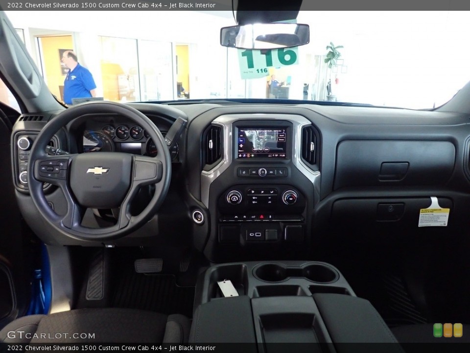 Jet Black Interior Dashboard for the 2022 Chevrolet Silverado 1500 Custom Crew Cab 4x4 #144754879
