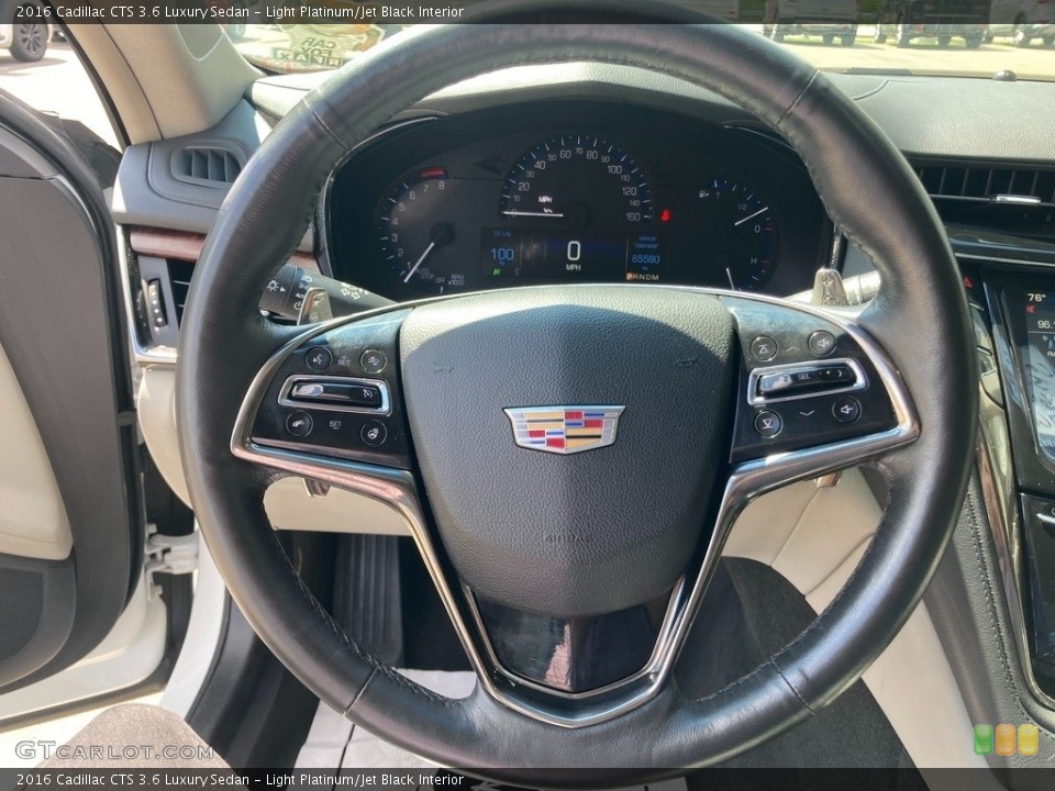 Light Platinum/Jet Black Interior Steering Wheel for the 2016 Cadillac CTS 3.6 Luxury Sedan #144756985