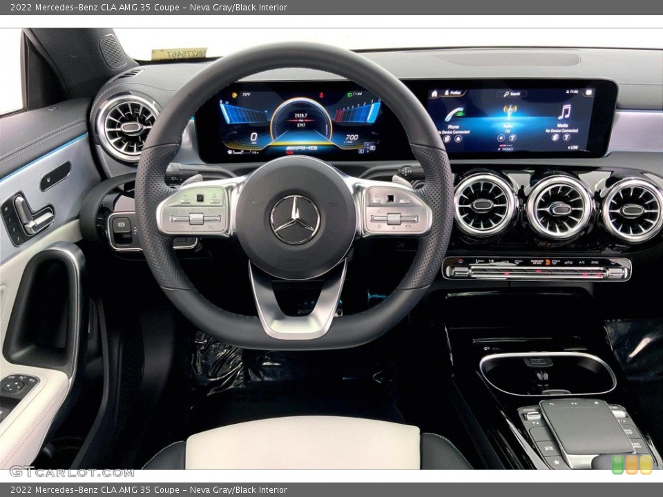 Neva Gray/Black Interior Steering Wheel for the 2022 Mercedes-Benz CLA AMG 35 Coupe #144759657