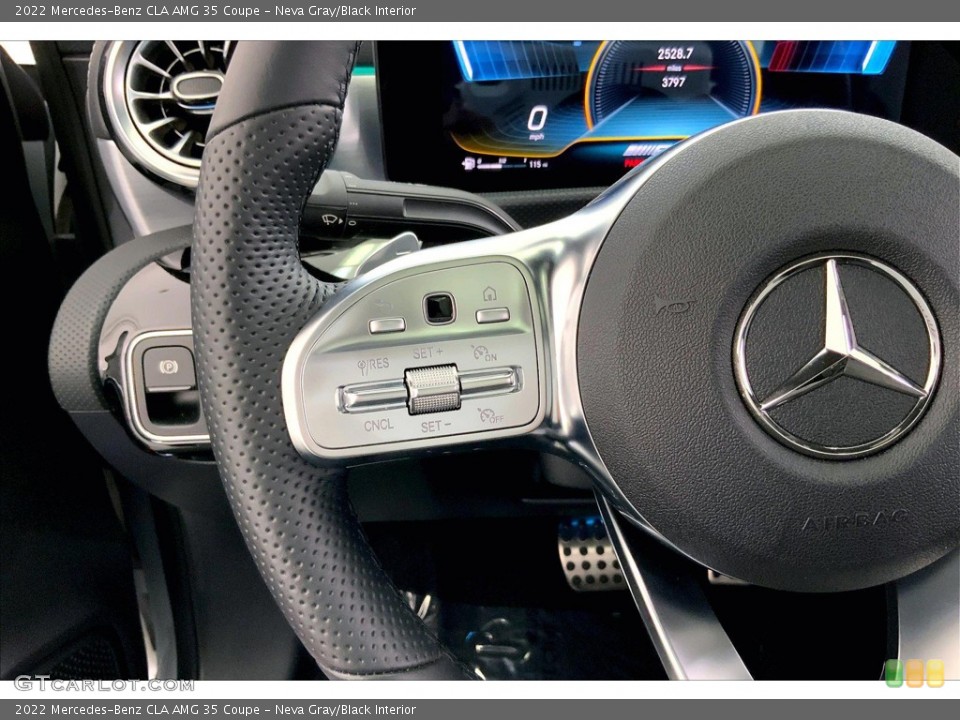 Neva Gray/Black Interior Steering Wheel for the 2022 Mercedes-Benz CLA AMG 35 Coupe #144760104