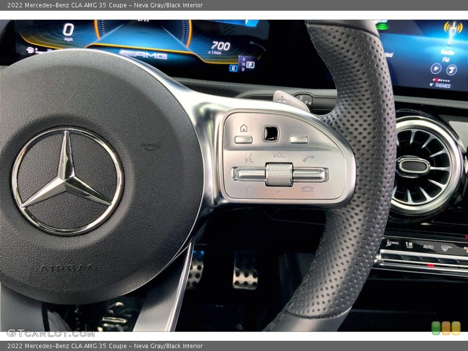 Neva Gray/Black Interior Steering Wheel for the 2022 Mercedes-Benz CLA AMG 35 Coupe #144760128