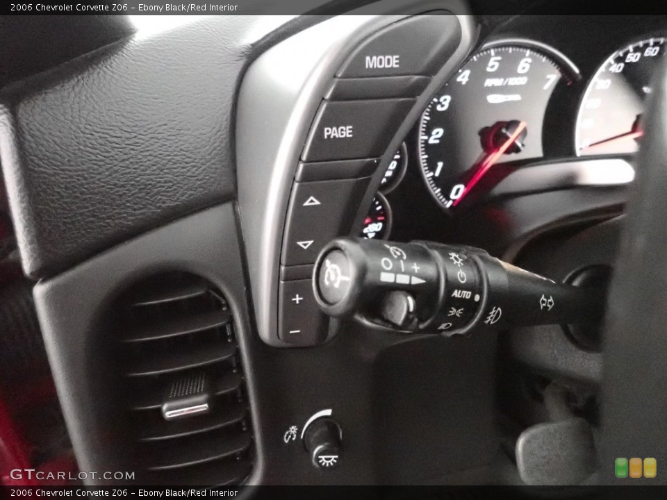 Ebony Black/Red Interior Controls for the 2006 Chevrolet Corvette Z06 #144760272