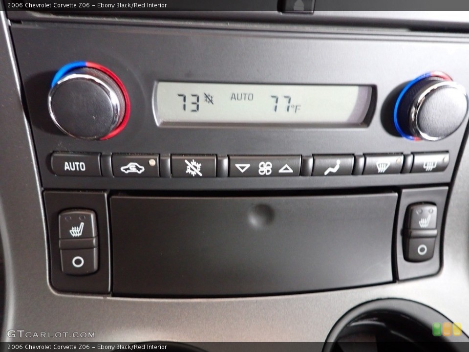 Ebony Black/Red Interior Controls for the 2006 Chevrolet Corvette Z06 #144760314