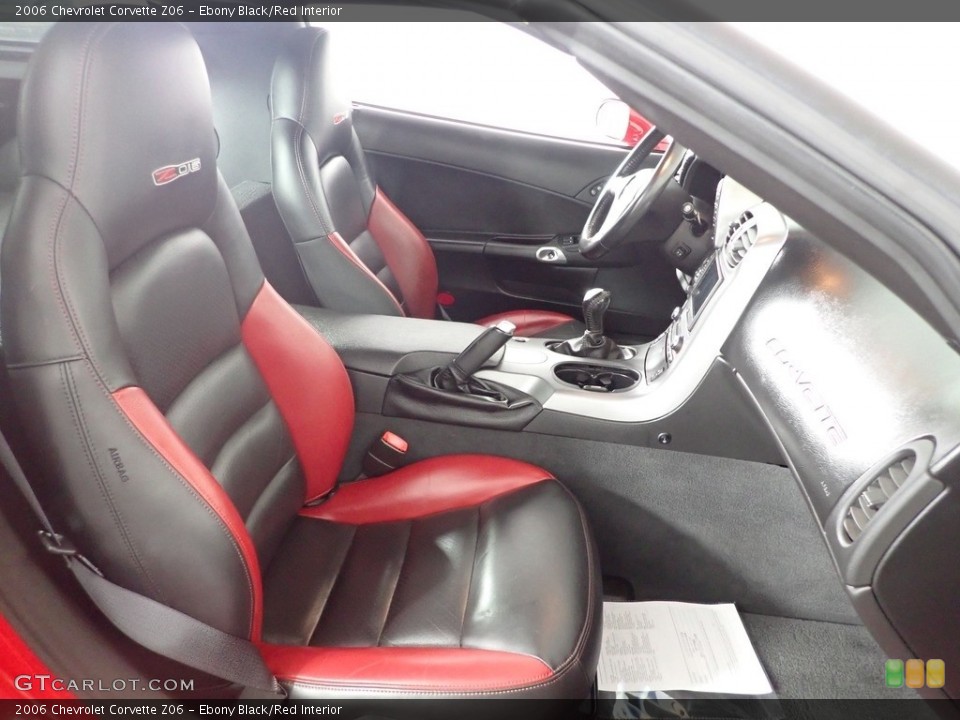 Ebony Black/Red 2006 Chevrolet Corvette Interiors