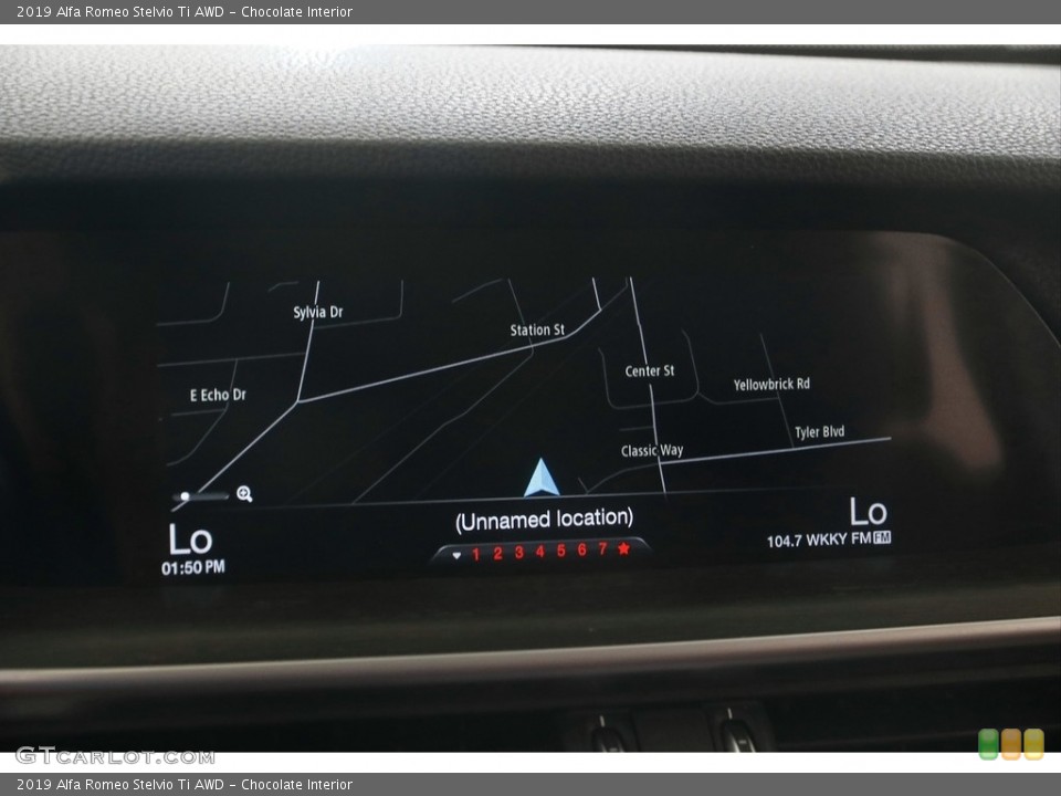 Chocolate Interior Navigation for the 2019 Alfa Romeo Stelvio Ti AWD #144761541