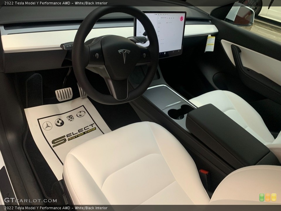 White/Black Interior Photo for the 2022 Tesla Model Y Performance AWD #144761769