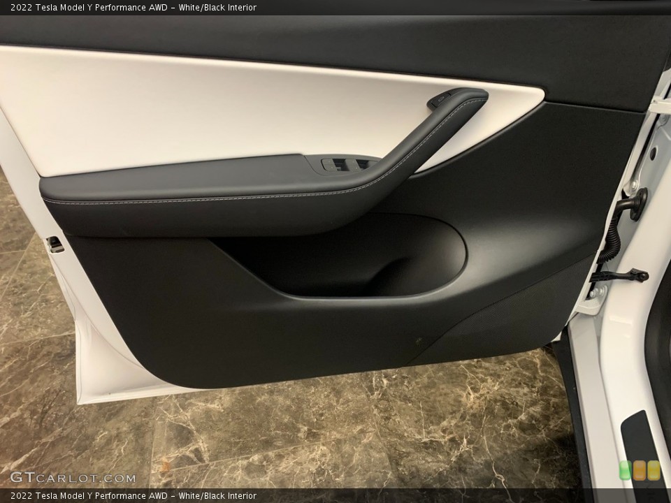 White/Black Interior Door Panel for the 2022 Tesla Model Y Performance AWD #144761865