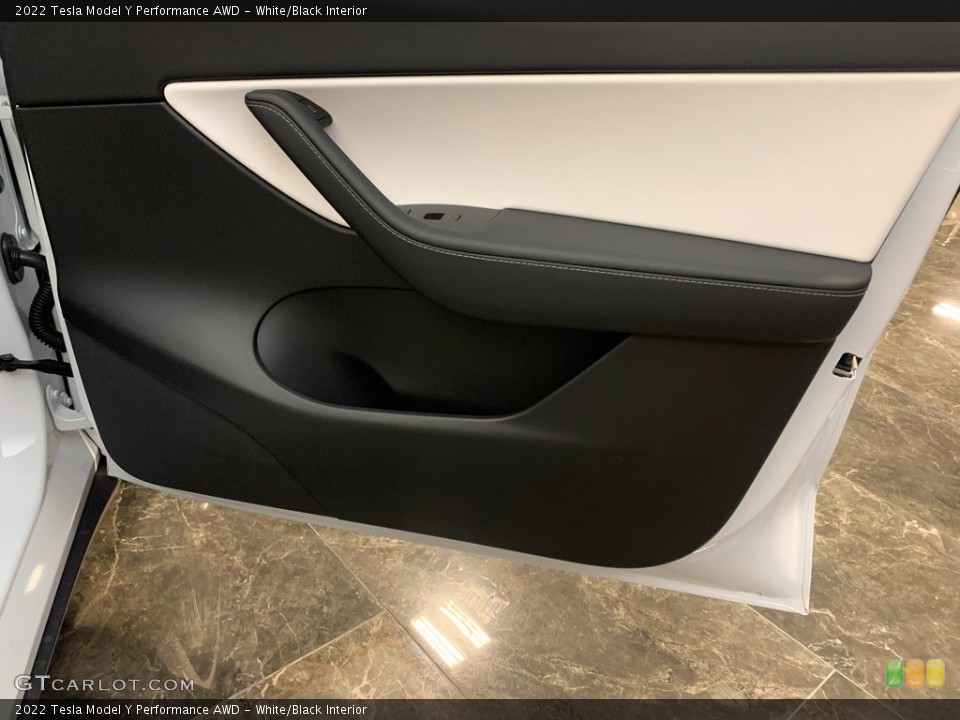 White/Black Interior Door Panel for the 2022 Tesla Model Y Performance AWD #144761928