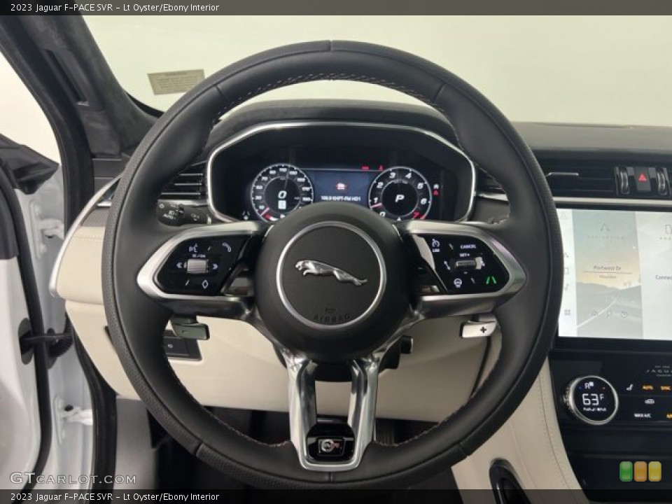 Lt Oyster/Ebony Interior Steering Wheel for the 2023 Jaguar F-PACE SVR #144763005