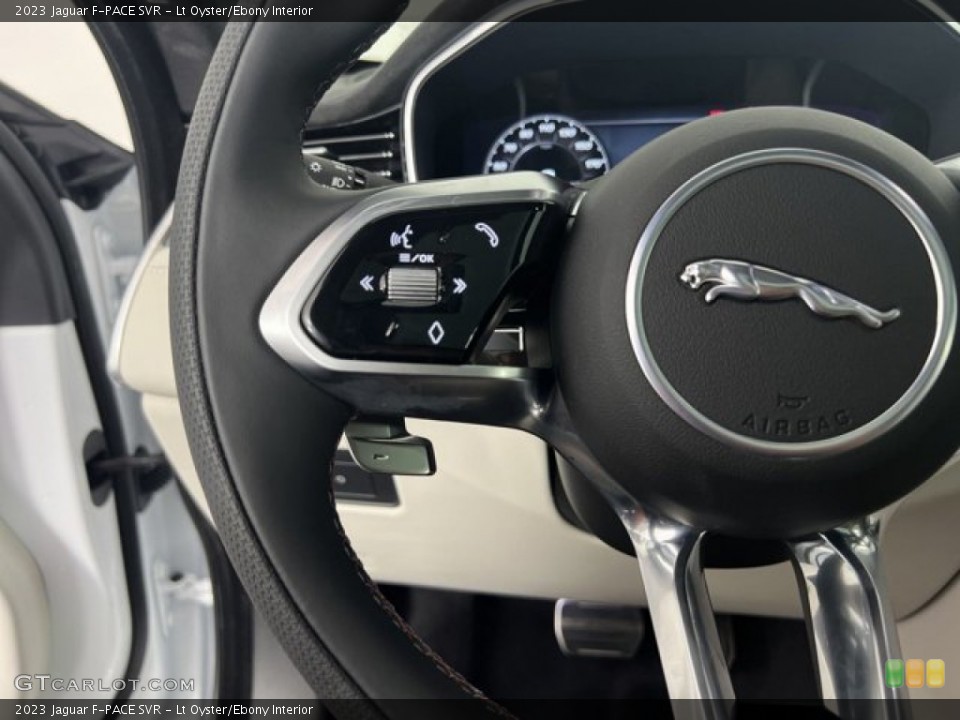 Lt Oyster/Ebony Interior Steering Wheel for the 2023 Jaguar F-PACE SVR #144763017