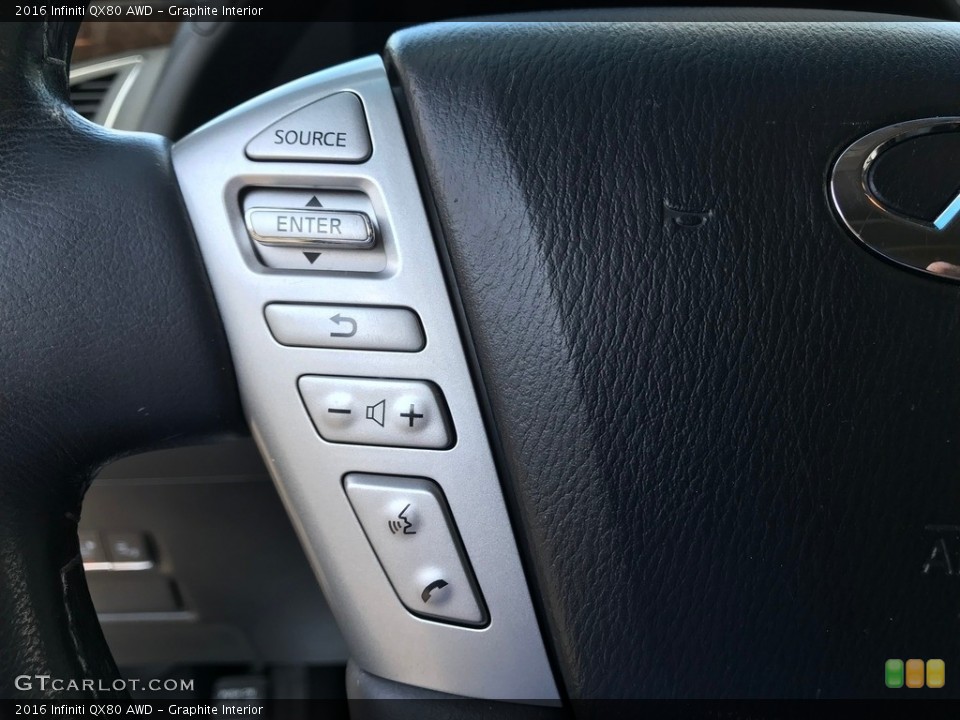 Graphite Interior Steering Wheel for the 2016 Infiniti QX80 AWD #144763617