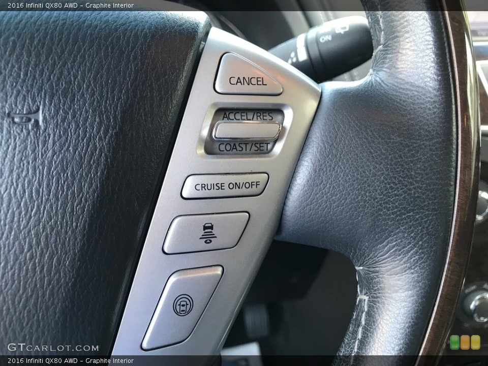 Graphite Interior Steering Wheel for the 2016 Infiniti QX80 AWD #144763620