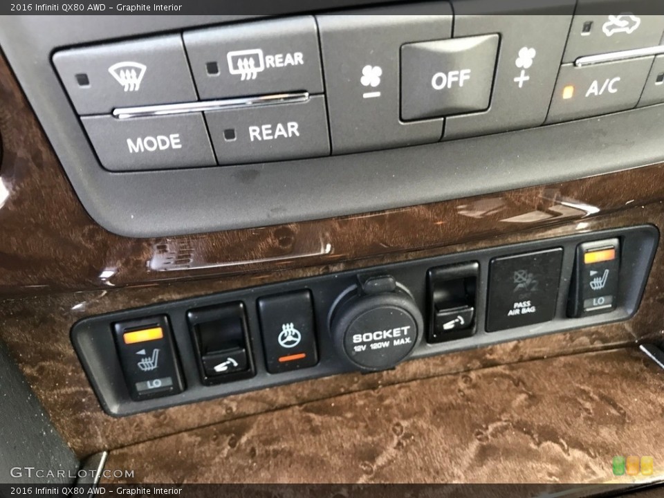 Graphite Interior Controls for the 2016 Infiniti QX80 AWD #144763662