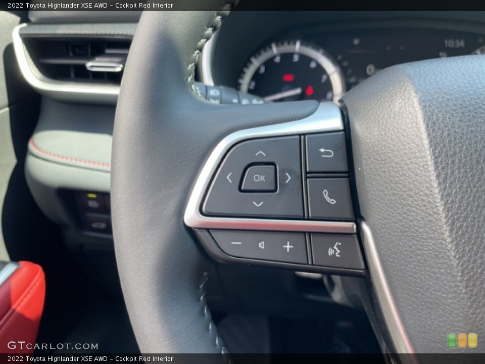 Cockpit Red Interior Steering Wheel for the 2022 Toyota Highlander XSE AWD #144765056