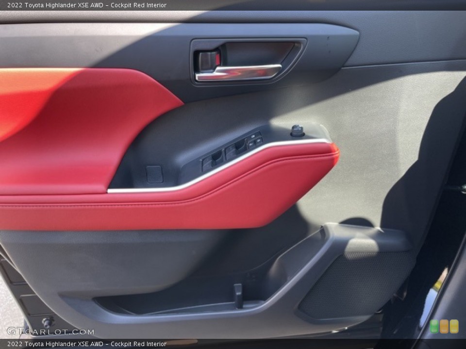 Cockpit Red Interior Door Panel for the 2022 Toyota Highlander XSE AWD #144765095