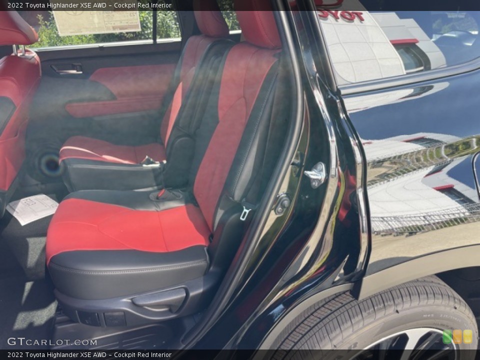 Cockpit Red Interior Rear Seat for the 2022 Toyota Highlander XSE AWD #144765199